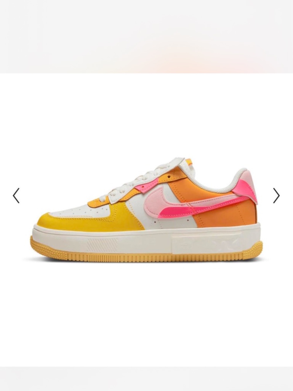 Nike Women's Colorblock Low-Top Sneakers in Yellow, Orange & Pink